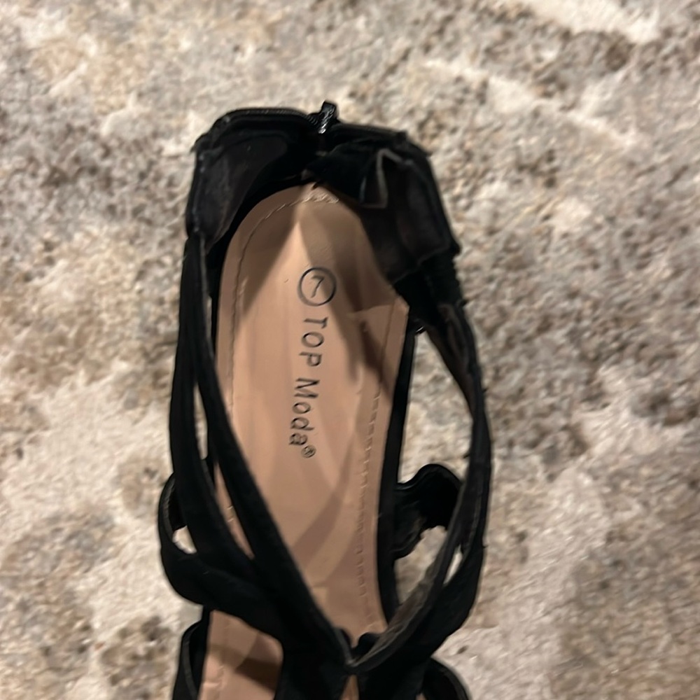 Top mode black wedge heels - Picture 3 of 5